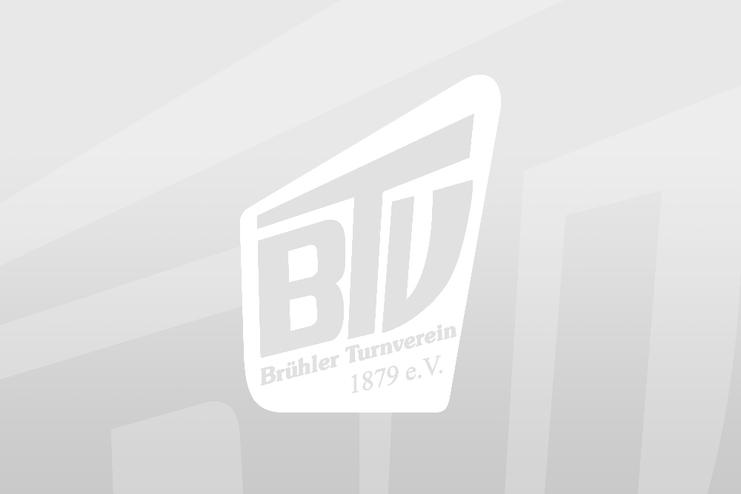 Logo des Brühler Turnvereins 1879 e.V. auf grauem Hintergrund mit klarer Schrift und grafischen Elementen.